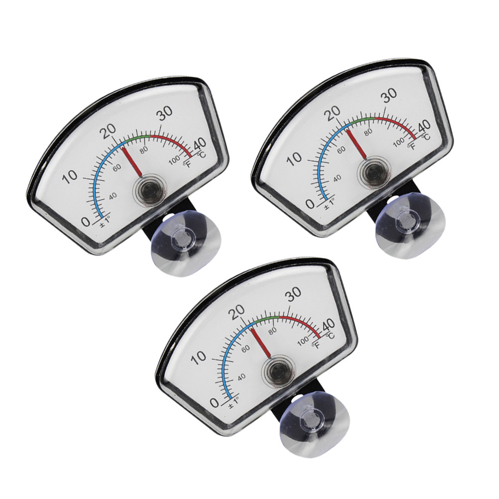 Aquarium Thermometer - 3 Stück Aquarium-Thermometer, wasserdicht, mit Kunststoffzeiger,