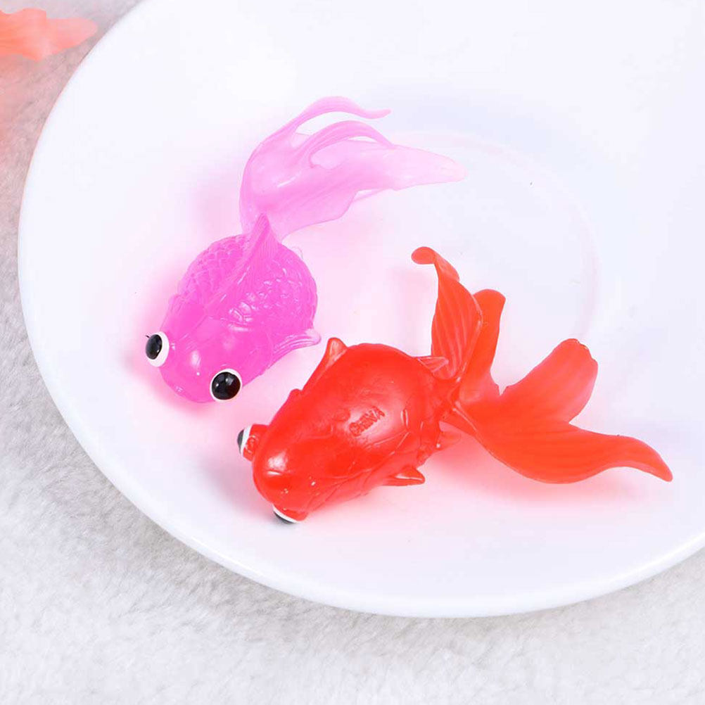 Aquarium Fish Goldfish - 30 Stück künstliche Goldfische, hochwertige TPR-Materialien,