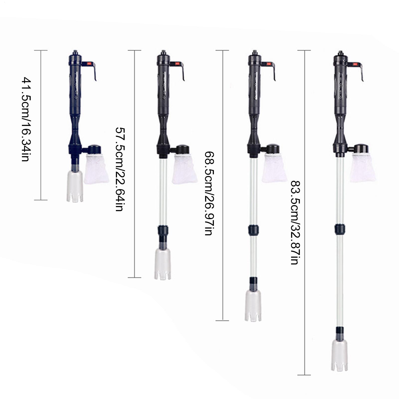 Gravel Vacuum Cleaner - Elektrischer Aquarium-Sandreiniger, USB-betriebener Fischbecken-Vakuum-Siphon, Wasserwechsler, Sandwäscher,