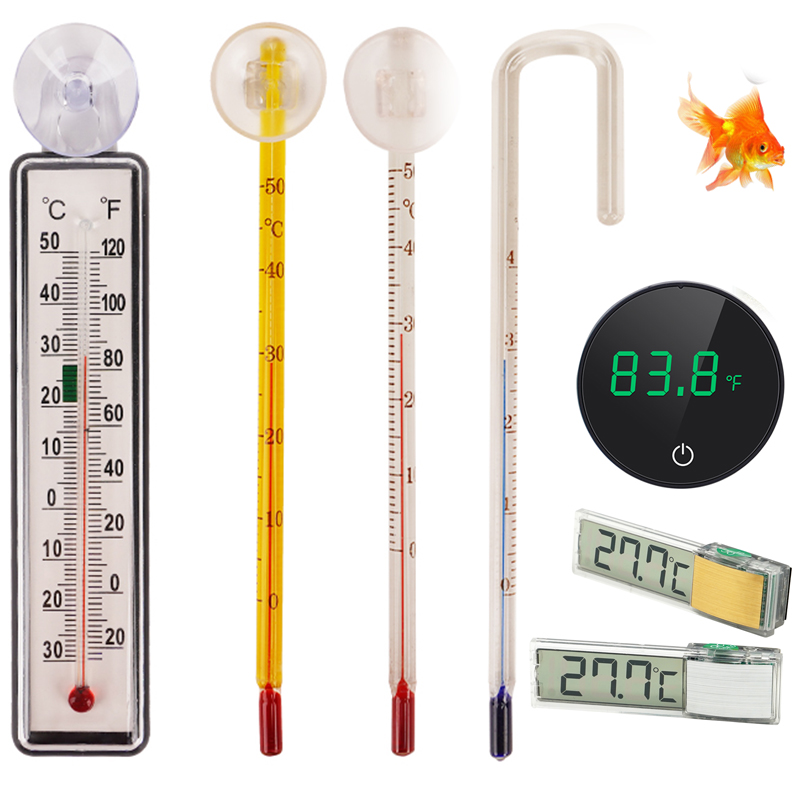 Aquarium Thermometer - Digitales Aquarium-Thermometer mit Saugnapf, hängendes Fischthermometer