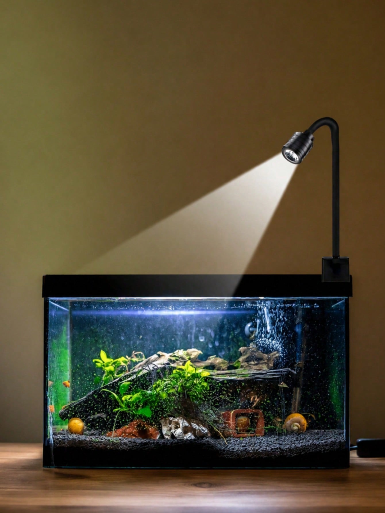 Aquarium Fish Goldfish - USB-Aquariumbeleuchtung, Zoom-Südamerikanische Spotlights, Goldfischbecken-Klemmleuchten, Aquarium-Landschaftsbeleuchtung, 5V