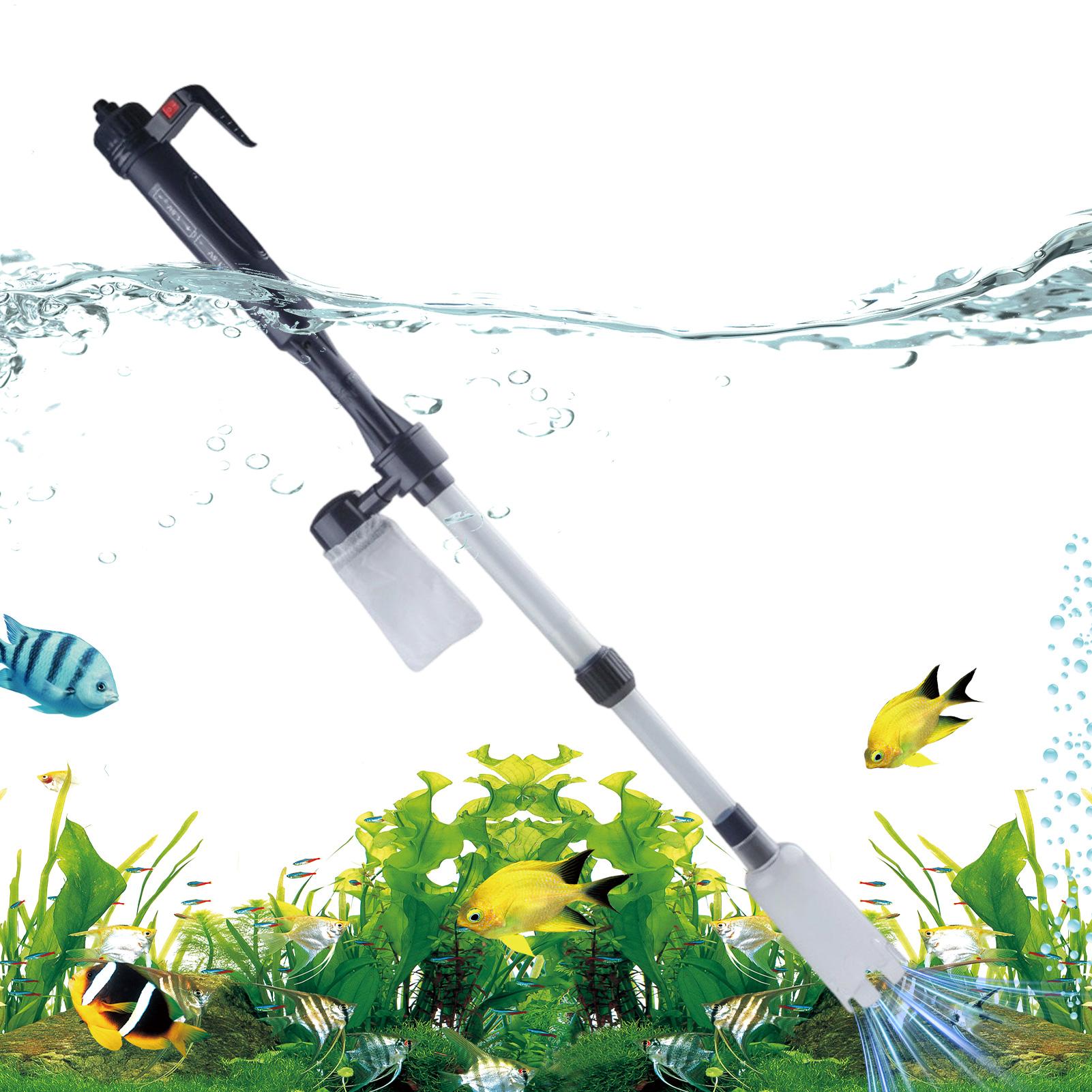 Gravel Vacuum Cleaner - Aquarium-Grasenreiniger, Teleskopisch, Elektrisch, Einstellbar, Leistungsstarker Sandstaubsauger