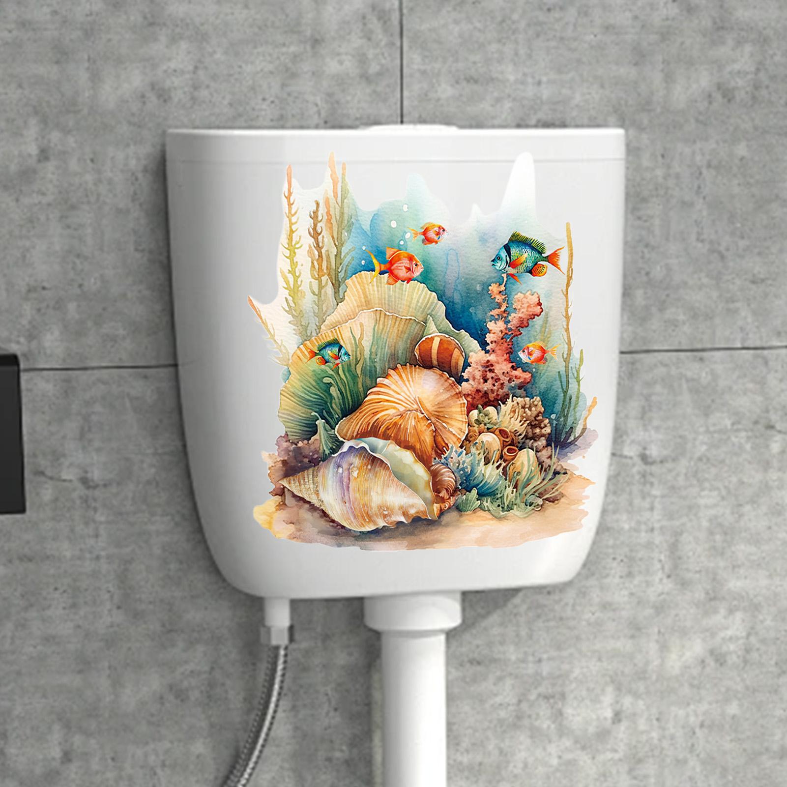 Aquarium Fish Poster - 3D-Aquarium-Hintergrundaufkleber, Poster-Dekoration, Meerespflanzen für Fischbecken, doppelseitige