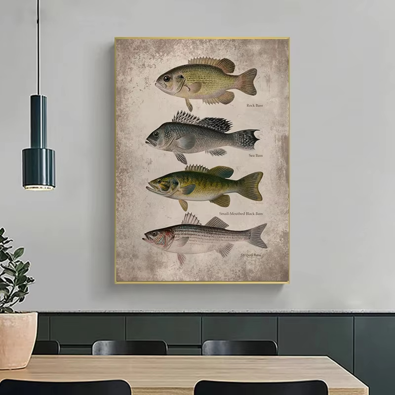 Vintage Arten von Fischsee Mee – Aquarium Fish Poster Bewertung und Preis