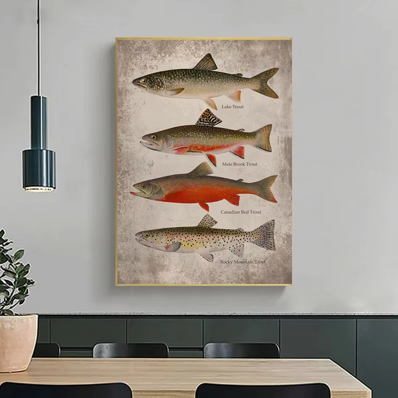Vintage Arten von Fischsee Mee – Aquarium Fish Poster Bewertung und Preis