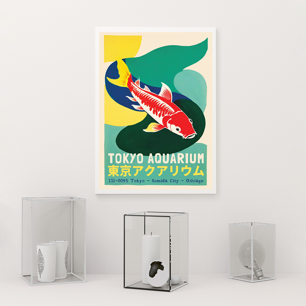 Moderne Tokyo Aquarium Ausstel – Aquarium Fish Poster Bewertung und Preis