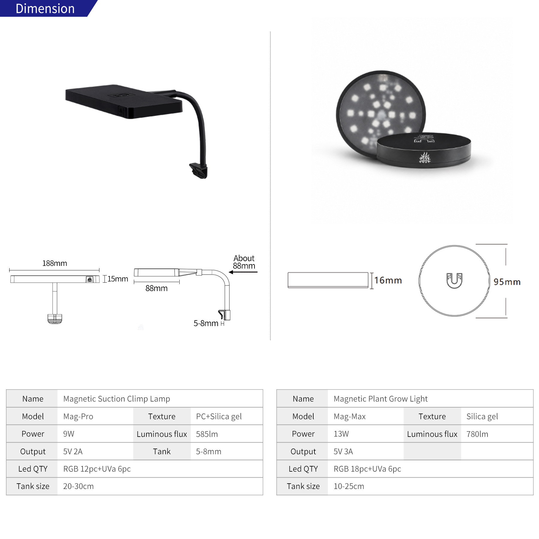 WEEK AQUA Mag-Pro Mag-Max Nano – Aquarium Fish Light Lamp Bewertung und Preis