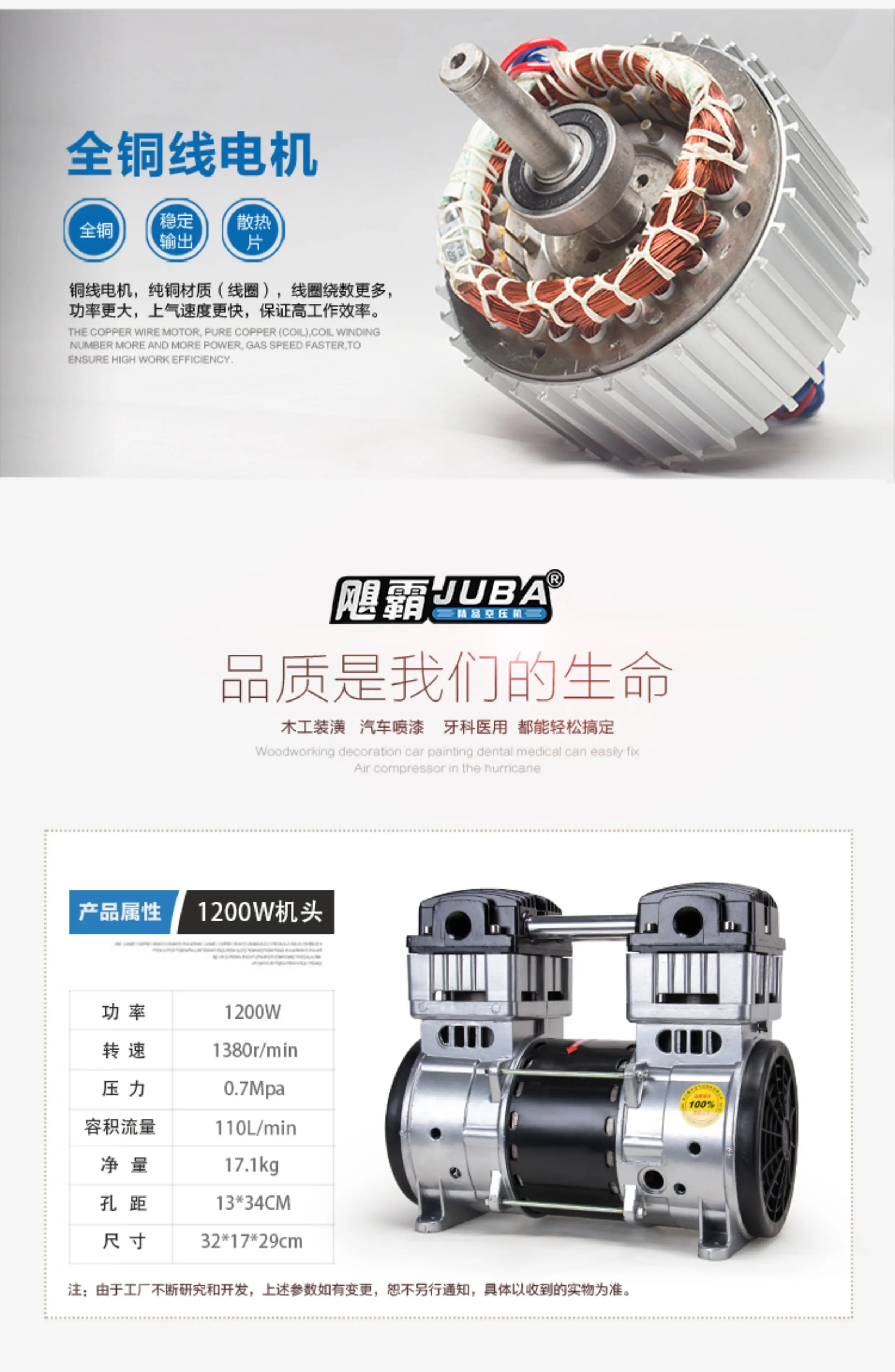 XCX leiser Luftkompressorkopf  – Air Pump Silent Bewertung und Preis