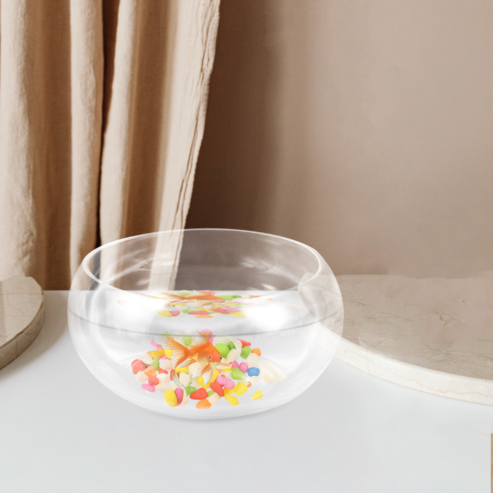 1 Set Fischglas, rundes Aquari – Aquarium Fish Goldfish Bewertung und Preis