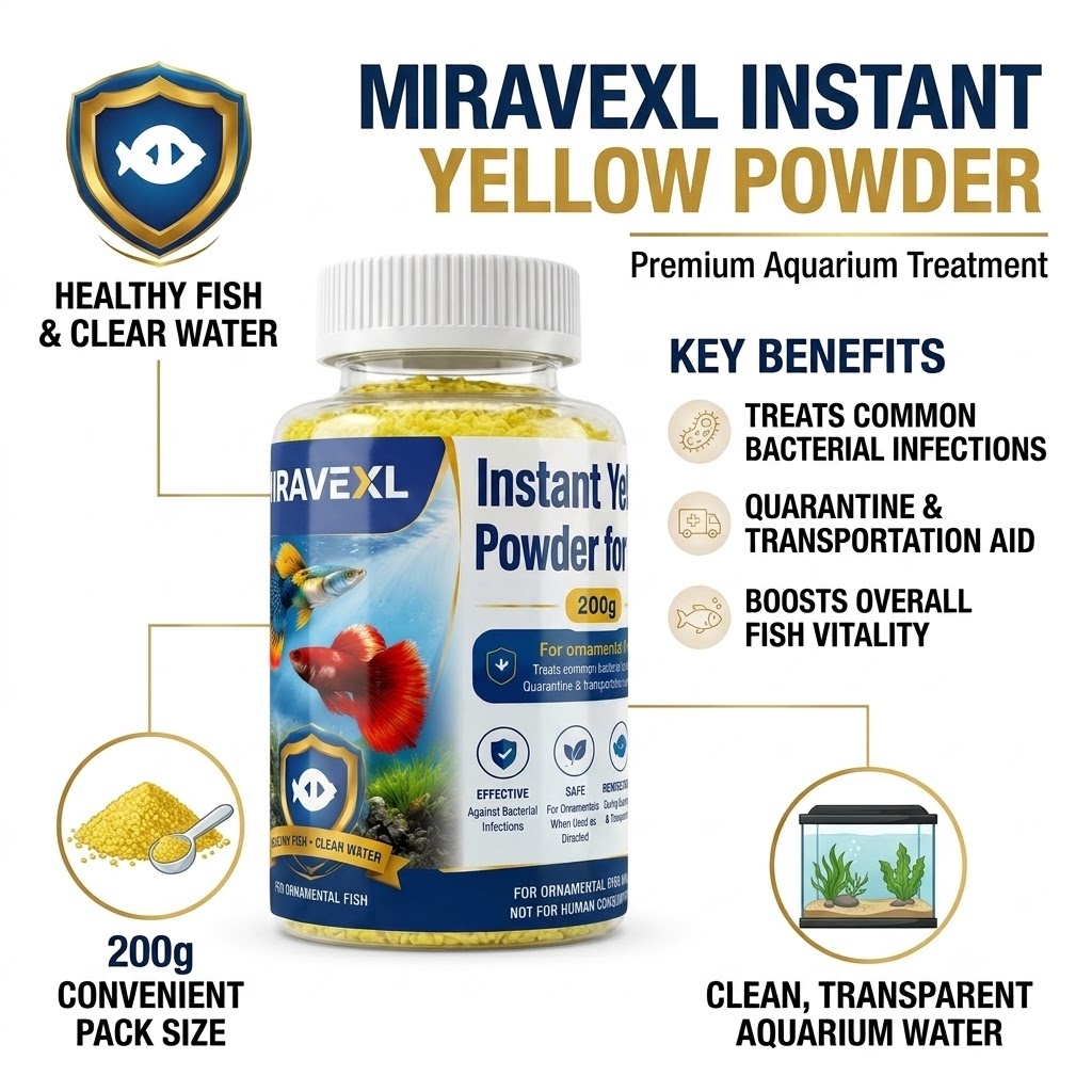 MIRAVEXL Instant Gelbes Pulver – Aquarium Fish Medicine Bewertung und Preis